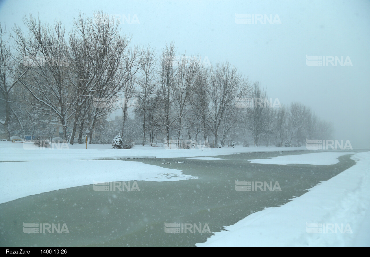 بارش برف زمستانی در اردبیل