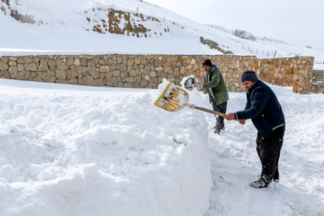 La beauté de la nature hivernale dans le village de Chibli, au nord-ouest du pays