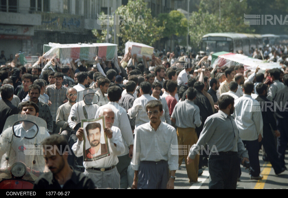 مراسم تشییع شهید محمود صارمی خبرنگار ایرنا و شهدای دیپلمات ایران در مزار شریف