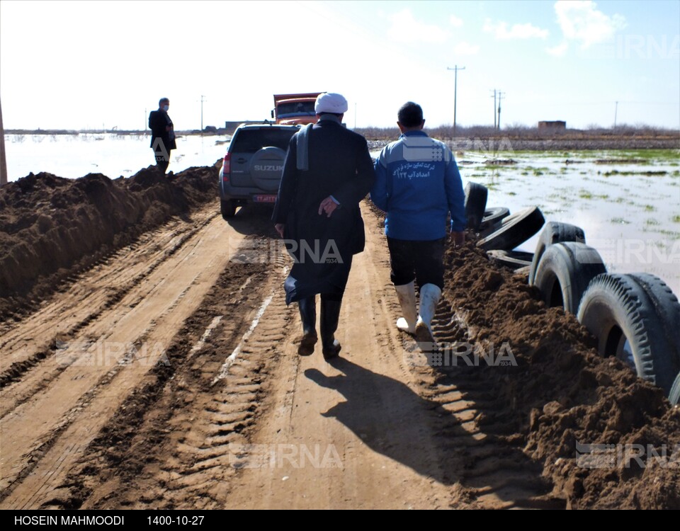 آبگرفتگی شهر سه قلعه خراسان جنوبی