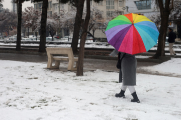 Les images des chutes de neige à Qazvin