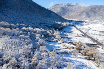 بارش برف پاییزی در گلستان