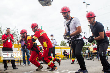 Tower climbing challenge for rescue forces in Gilan Province, Iran