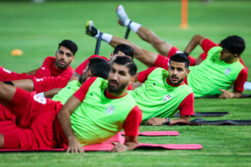 Iran : Entraînement de l'équipe nationale de football, le mardi 3 septembre 2024 au stade Foulad Shahr de la ville d’Ispahan au centre avant le match contre le Kirghizistan au troisième tour de qualification de la Coupe du monde 2026. (Photo : Rassoul Shojaï)