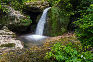 Behesht Baran Waterfall in Iran