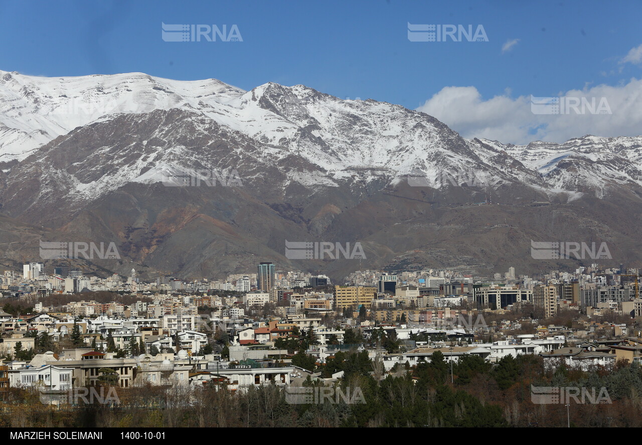 هوای تهران در اولین روز فصل زمستان