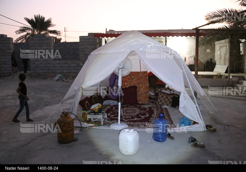 وضعیت روستای رضوان بندرعباس پس از زلزله