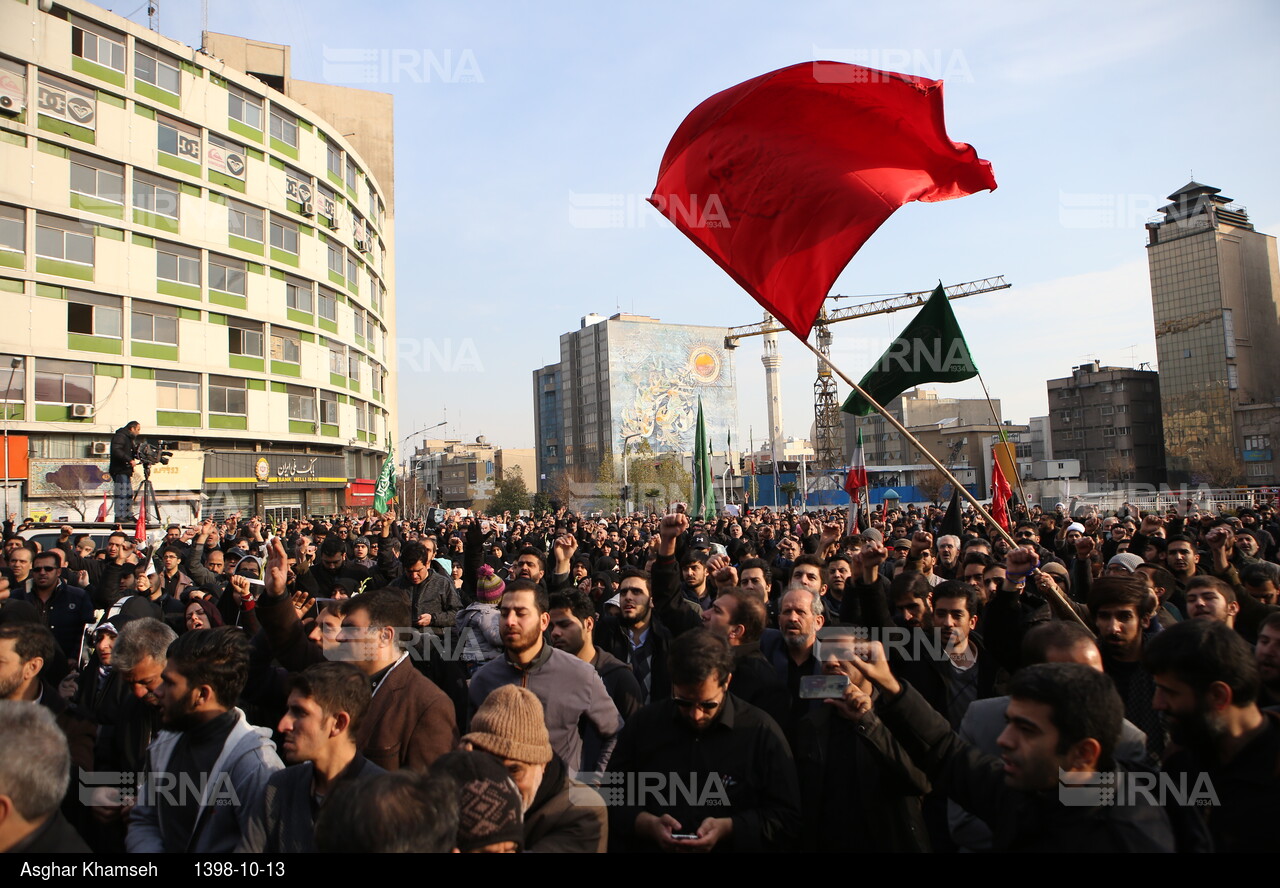 راهپیمایی مردم تهران در پی شهادت سردار سپهبد قاسم سلیمانی