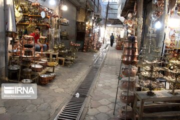 Repoussé bazaar in Borujerd, Iran