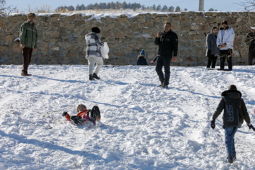 Iran : chute de neiges à Sanandaj 