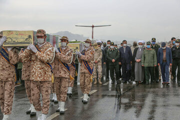 بازگشت پیکر مطهر چهار شهید گمنام