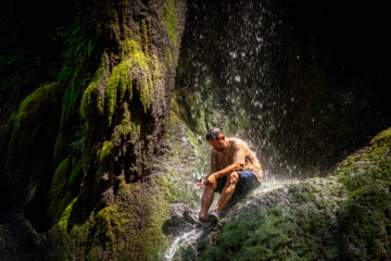 Behesht Baran Waterfall in Iran