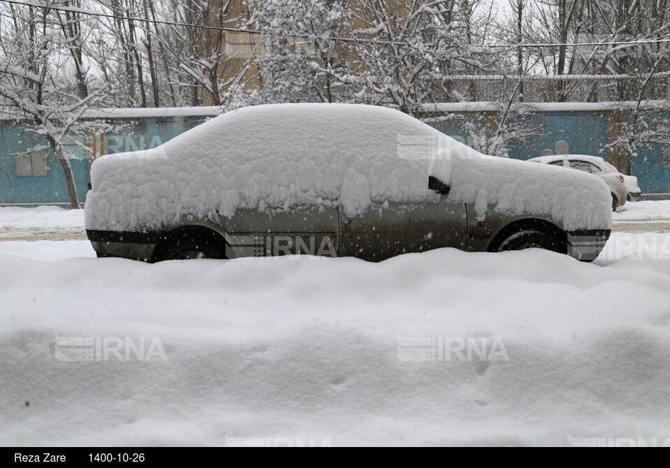 بارش برف زمستانی در اردبیل