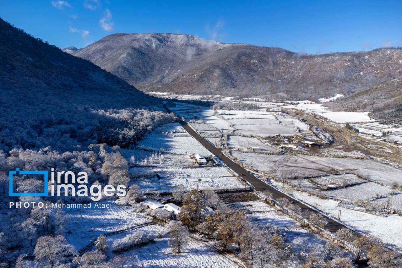 بارش برف پاییزی در گلستان