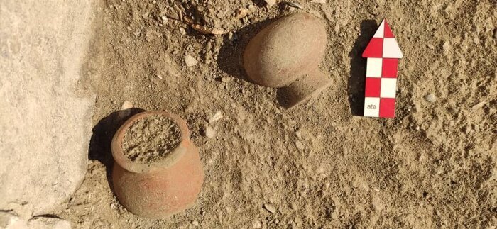 Parthian clay rhyton discovered in Semnan, Iran