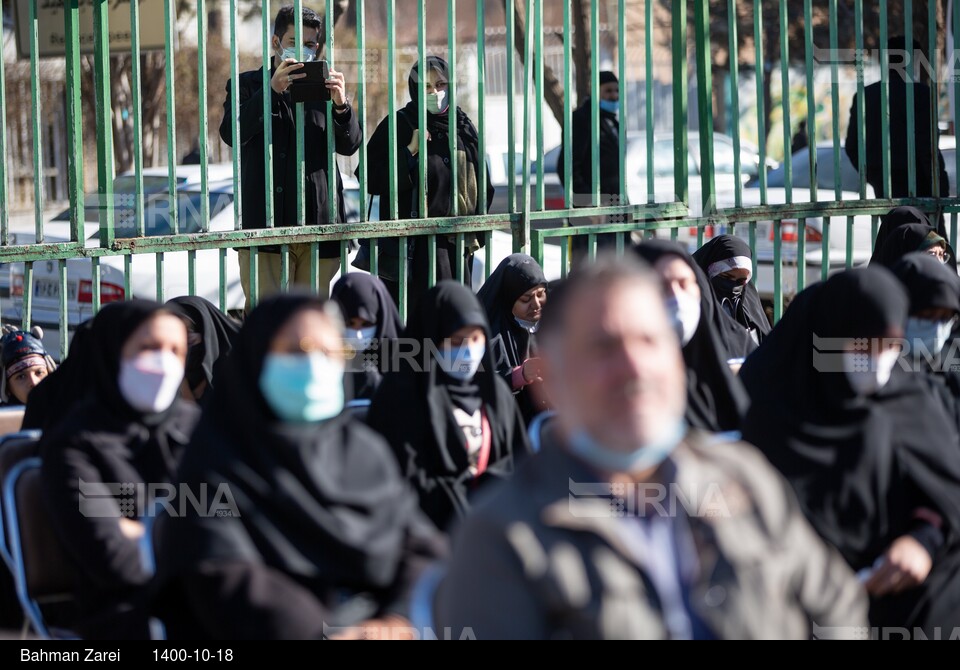 خاکسپاری شهید گمنام در صدا و سیمای مرکز کرمانشاه