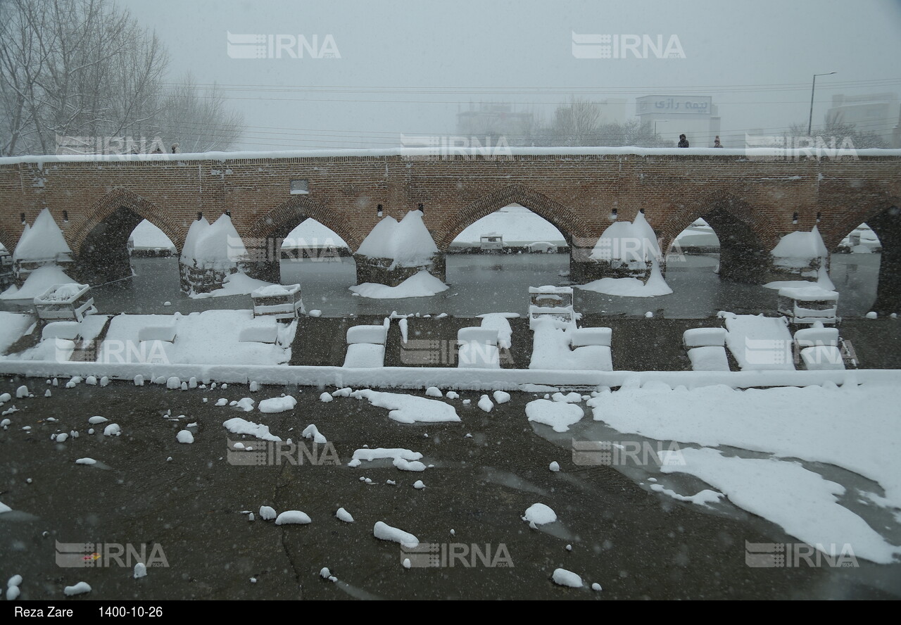 بارش برف زمستانی در اردبیل