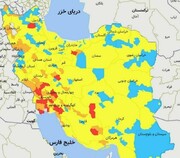 نقشه کرونایی خراسان شمالی زرد رنگ شد