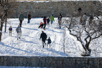 Iran : chute de neiges à Sanandaj 