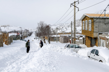 La beauté de la nature hivernale dans le village de Chibli, au nord-ouest du pays