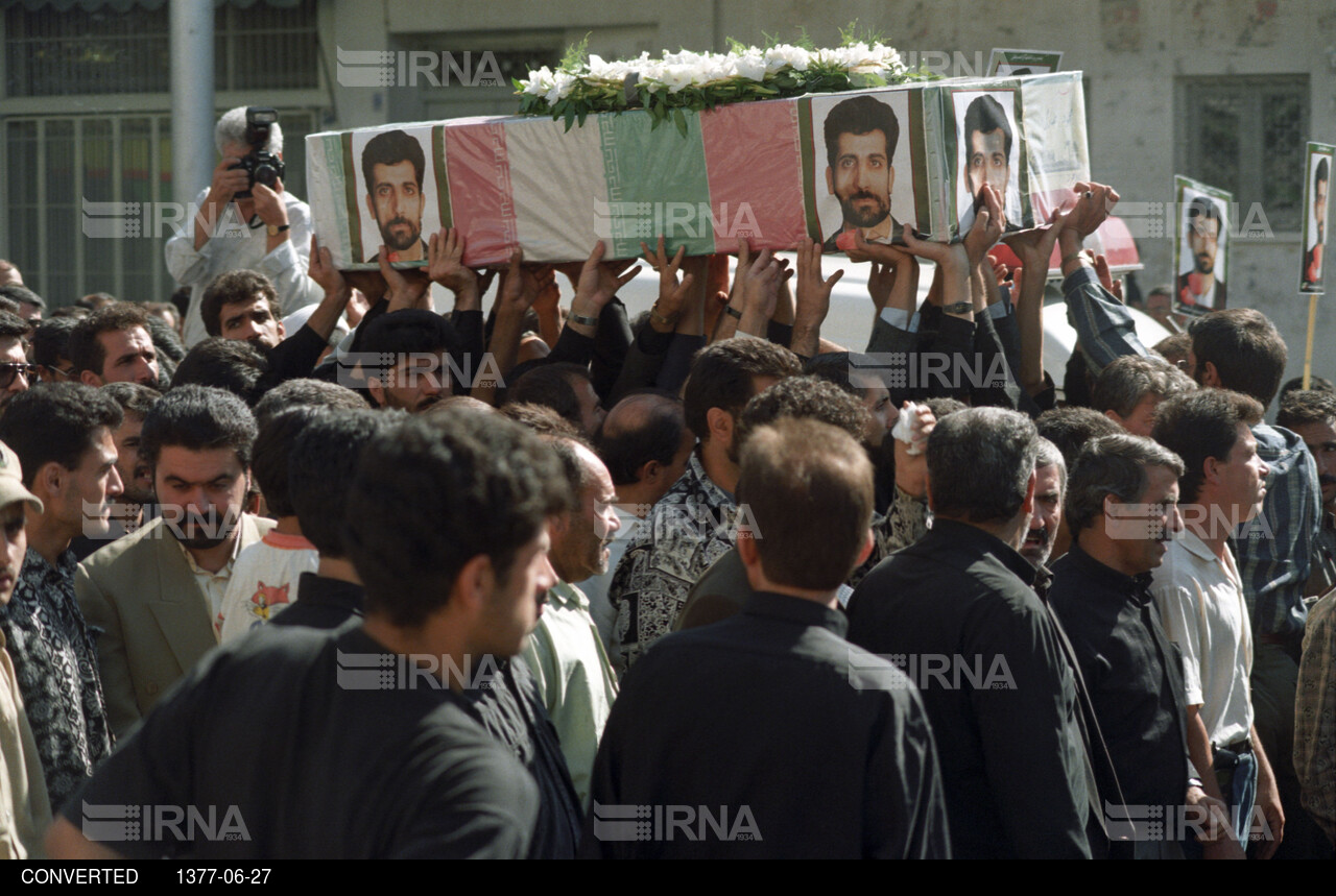 مراسم تشییع شهید محمود صارمی خبرنگار ایرنا و شهدای دیپلمات ایران در مزار شریف