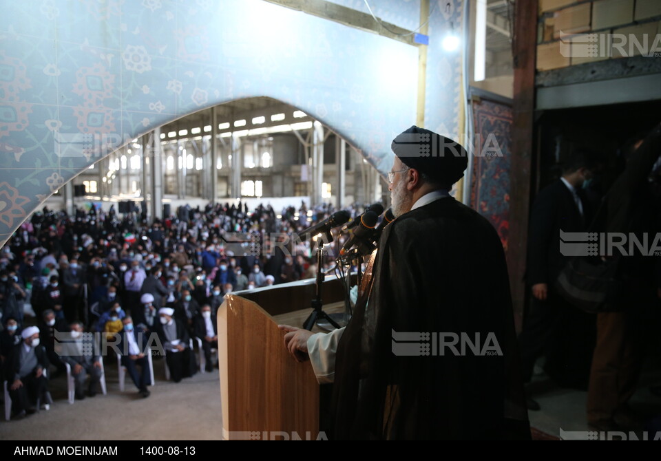 سفر رییس جمهوری به سمنان - حضور در تجمع ۱۳ آبان