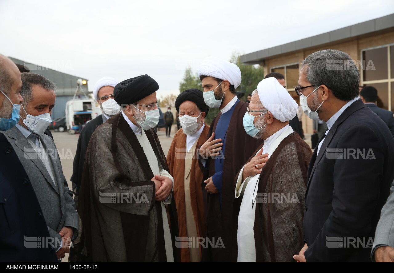 سفر رییس جمهوری به سمنان - مراسم استقبال در فرودگاه