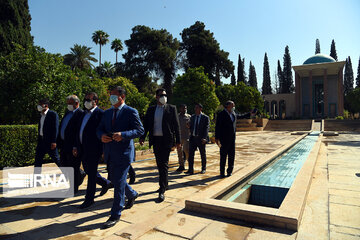 Tajikistan interior minster visits Tomb of Saadi