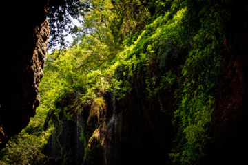 Behesht Baran Waterfall in Iran