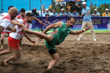 Iran : tournoi de championnat du monde du Kabaddi sur la plage