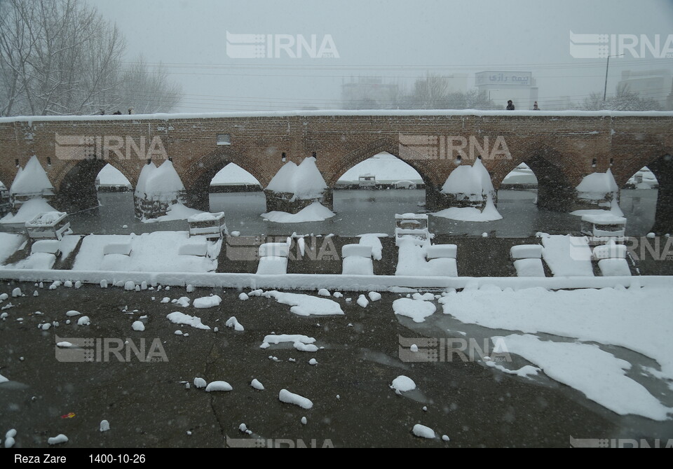 بارش برف زمستانی در اردبیل