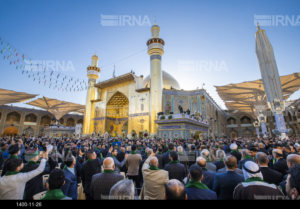 مراسم رونمایی از مناره دوم حرم امیر المومنین امام علی (ع)