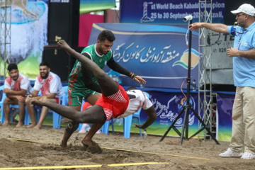 Iran : tournoi de championnat du monde du Kabaddi sur la plage