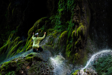 Behesht Baran Waterfall in Iran