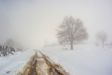 Nieve otoñal en Mazandarán