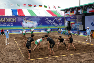 Iran : tournoi de championnat du monde du Kabaddi sur la plage