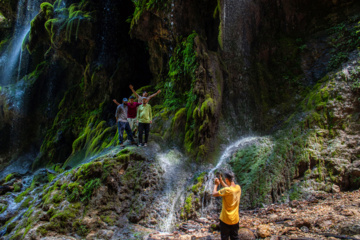 Behesht Baran Waterfall in Iran