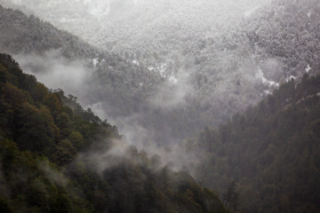 Nieve otoñal en Mazandarán