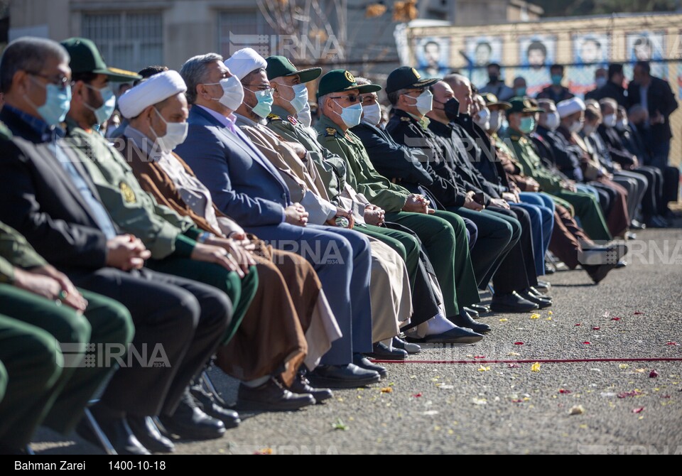 خاکسپاری شهید گمنام در صدا و سیمای مرکز کرمانشاه