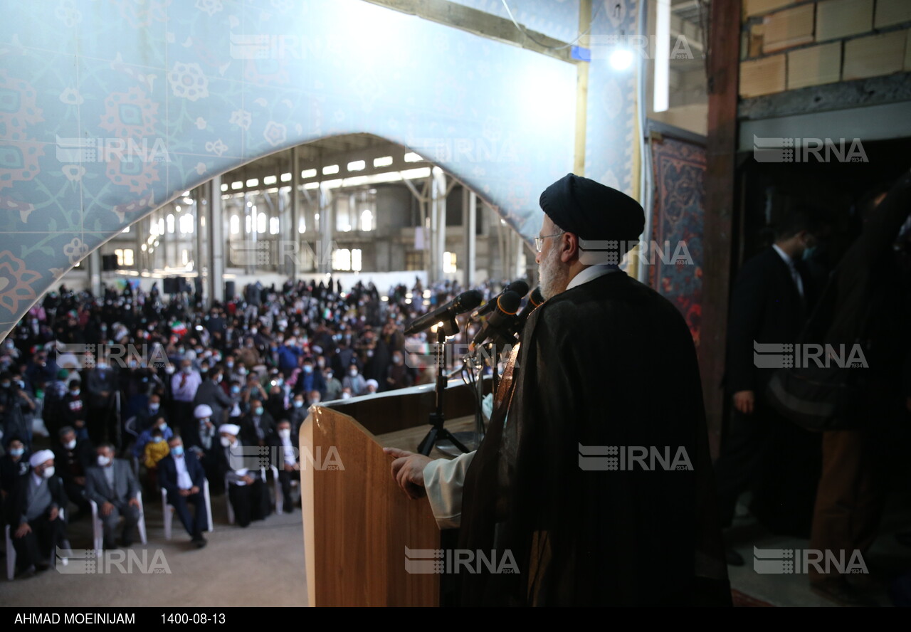 سفر رییس جمهوری به سمنان - حضور در تجمع ۱۳ آبان