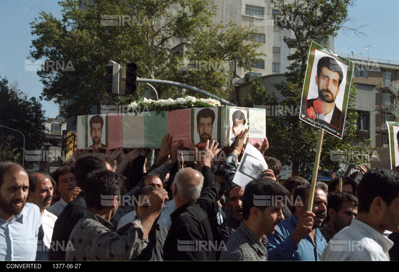 مراسم تشییع شهید محمود صارمی خبرنگار ایرنا و شهدای دیپلمات ایران در مزار شریف