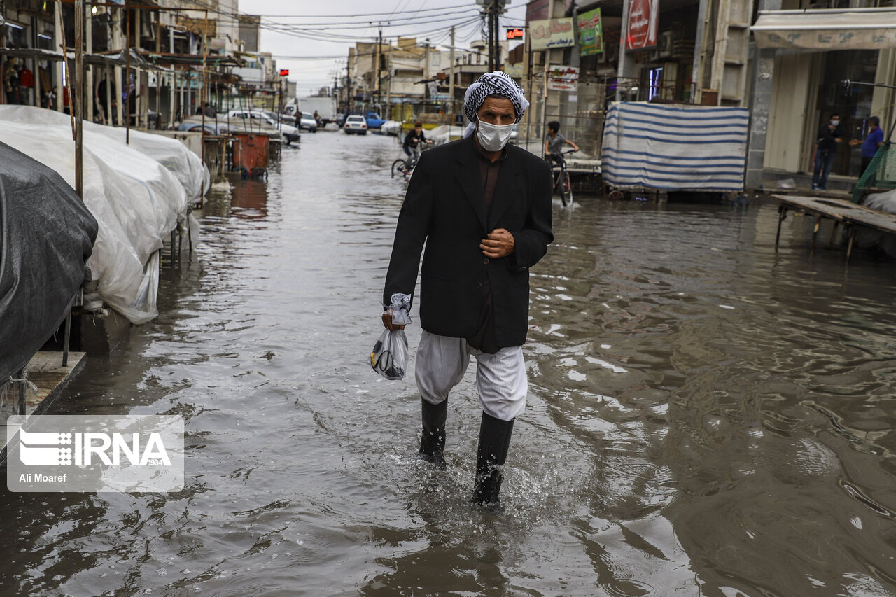 بارندگی‌های شدید در خوزستان و معضل آبگرفتگی شهرها 