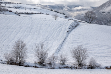 Hiver 2025: nature enneigée des hauteurs de la province de Golestan au nord de l'Iran