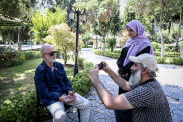 هادی آزرم در مراسم تجلیل از هنرمندان پیشکسوت