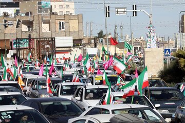 راهپیمایی خودرویی 22 بهمن در قم