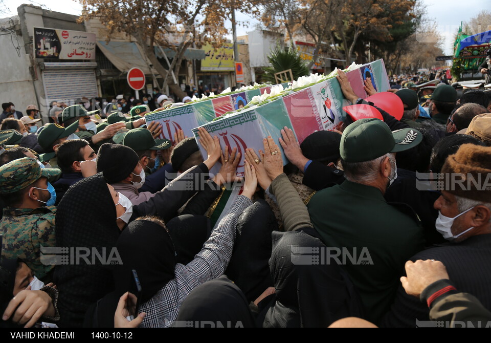 تشییع پیکر شهدا دفاع مقدس در بجنورد‎‎