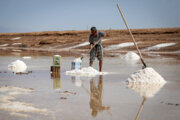 Traditional salt harvesting in northeastern Iran