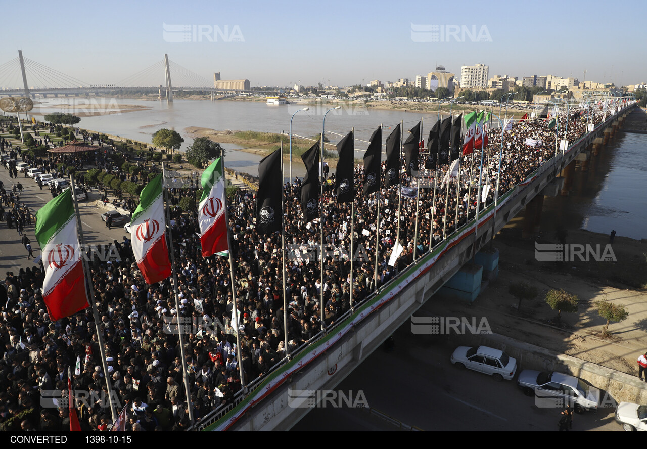 تشییع پیکر شهید قاسم سلیمانی در اهواز