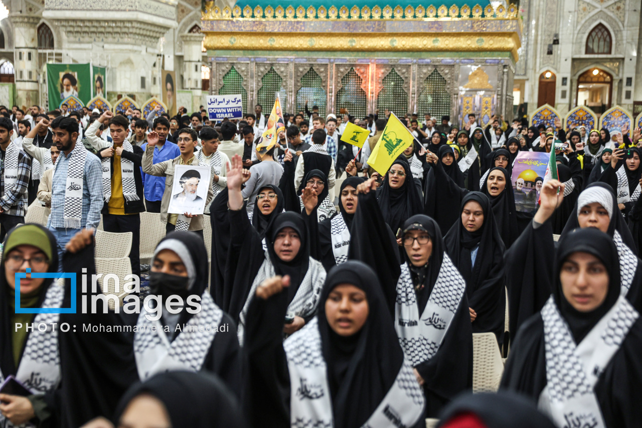 İmam Xomeyni (r) hərəmində şəhid Seyid Həsən Nəsrullahın qırx mərasimi