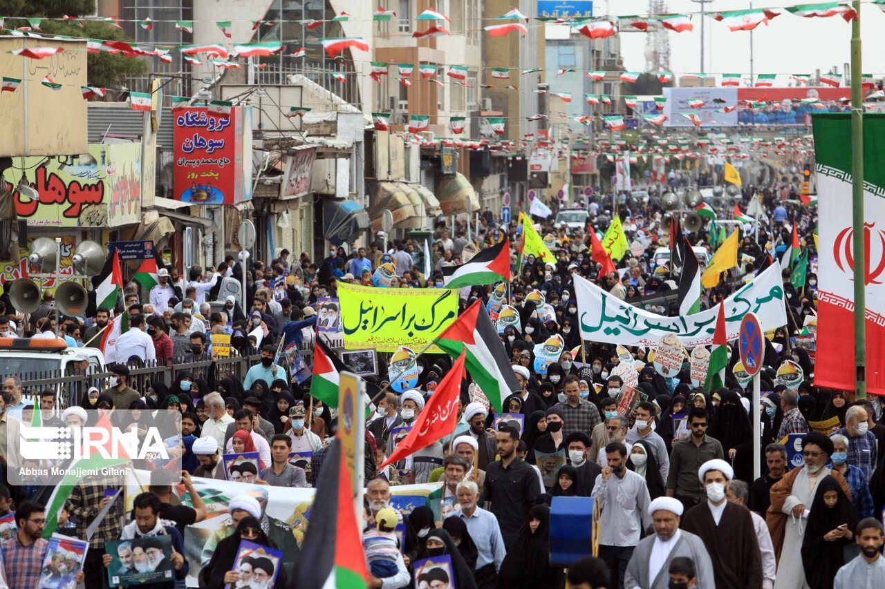 فریاد دادخواهی ملت مظلوم فلسطین از حنجره ملت‌های مسلمان 